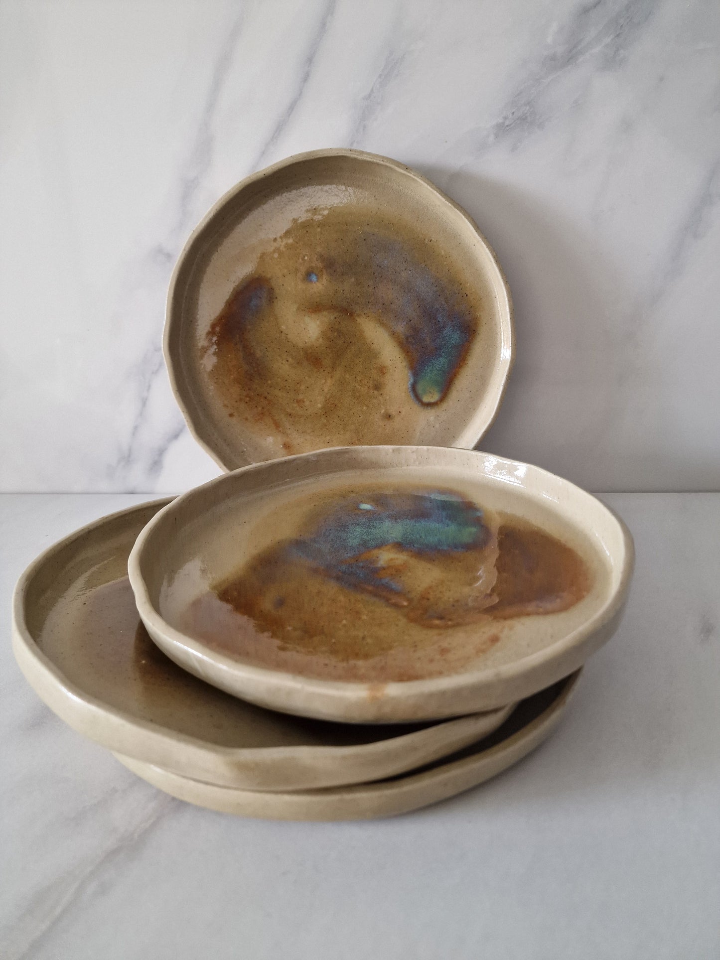 Opaline - set of 4 flat plates
