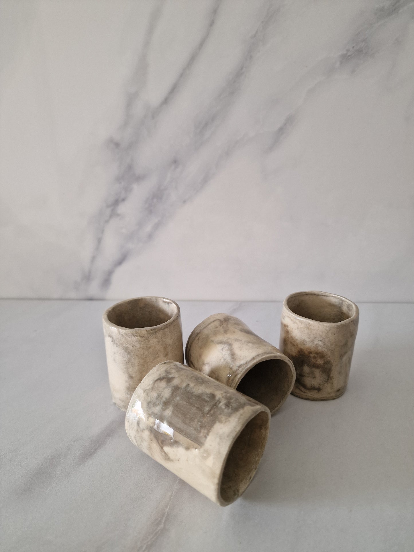 Marbled Earth - Set of 4 Espresso Cups