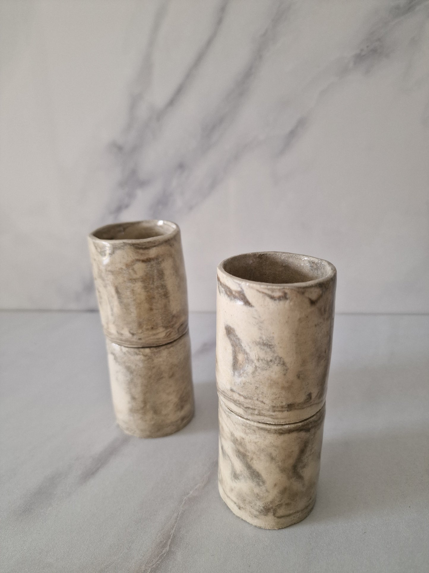 Marbled Earth - Set of 4 Espresso Cups