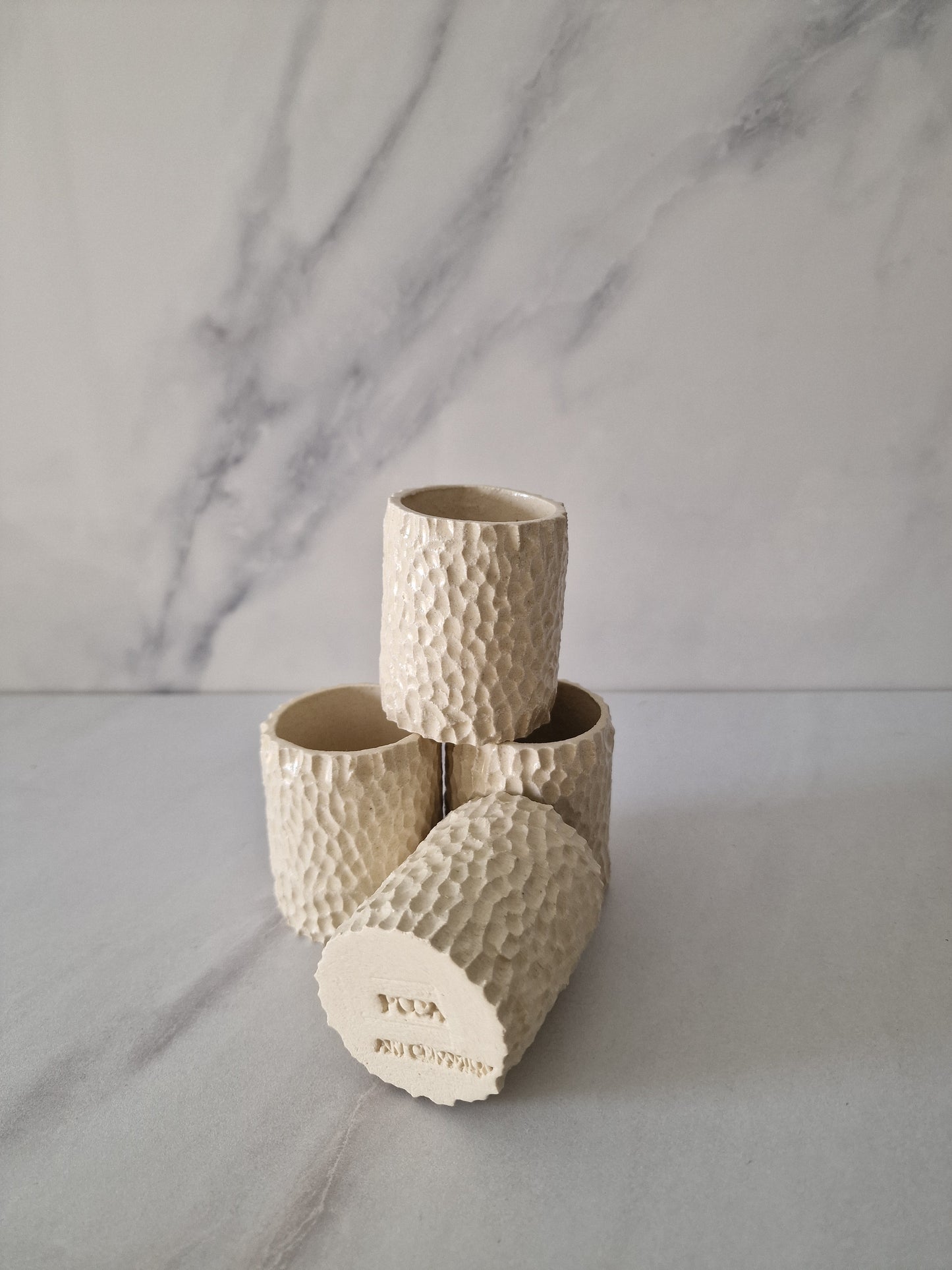 Roche Blanche - Set of 4 Espresso cups