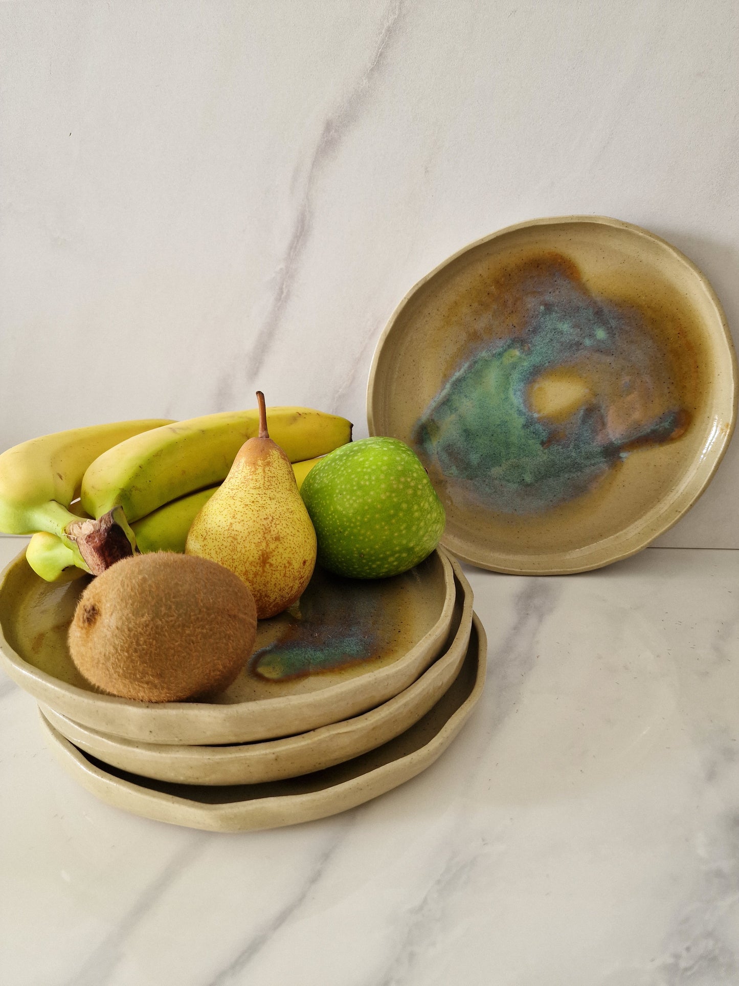 Opaline - set of 4 flat plates