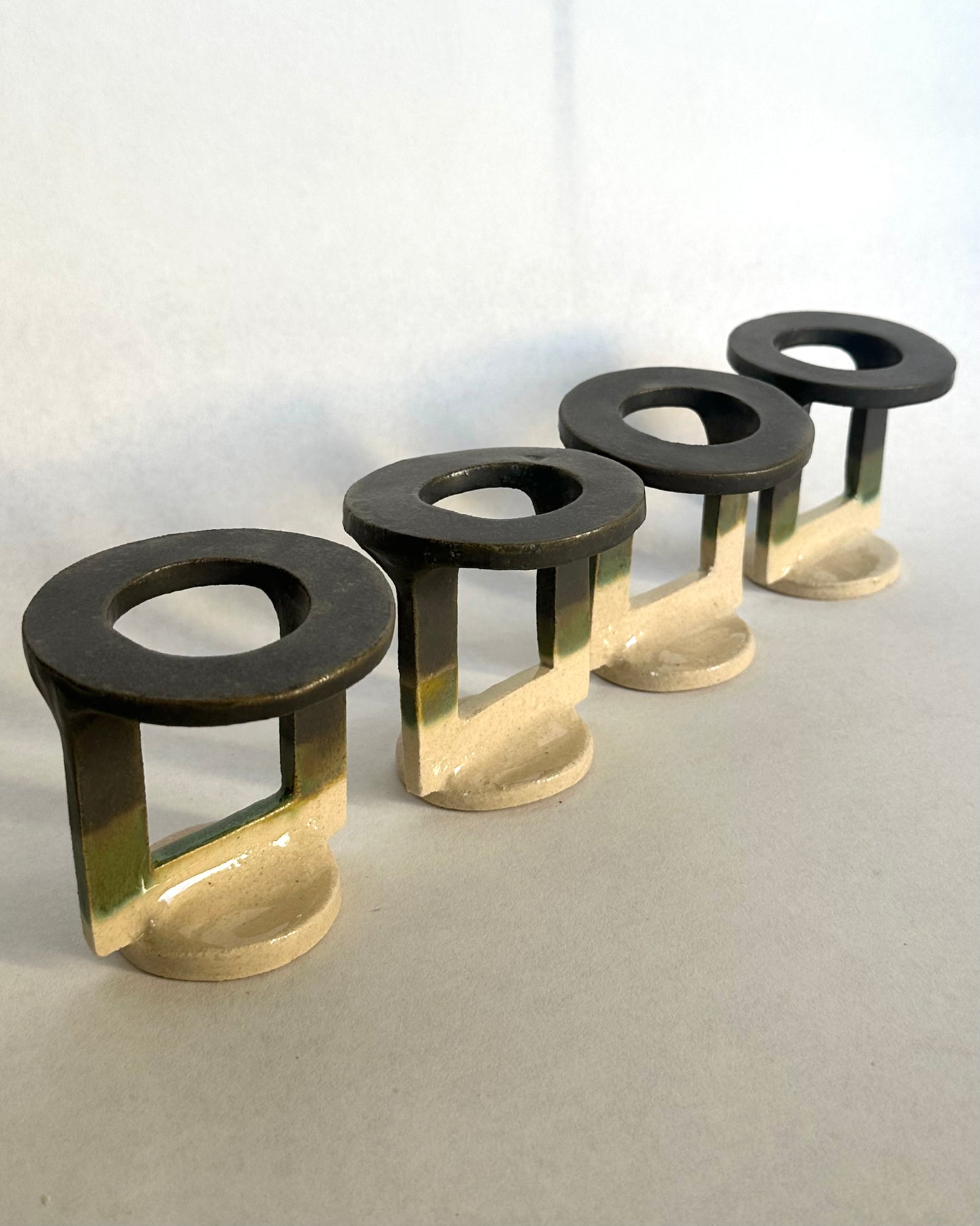 Balance - set of 4 deep green egg cups