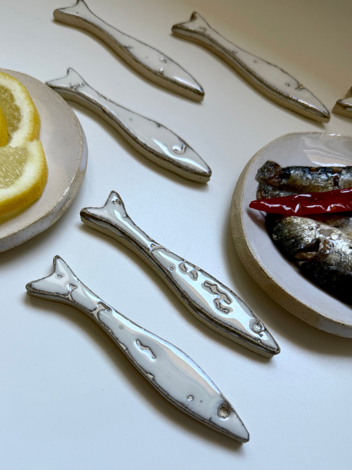 Les Anchois - porte couteaux blancs l'Erosion
