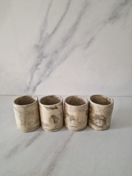 Marbled Earth - Set of 4 Espresso Cups