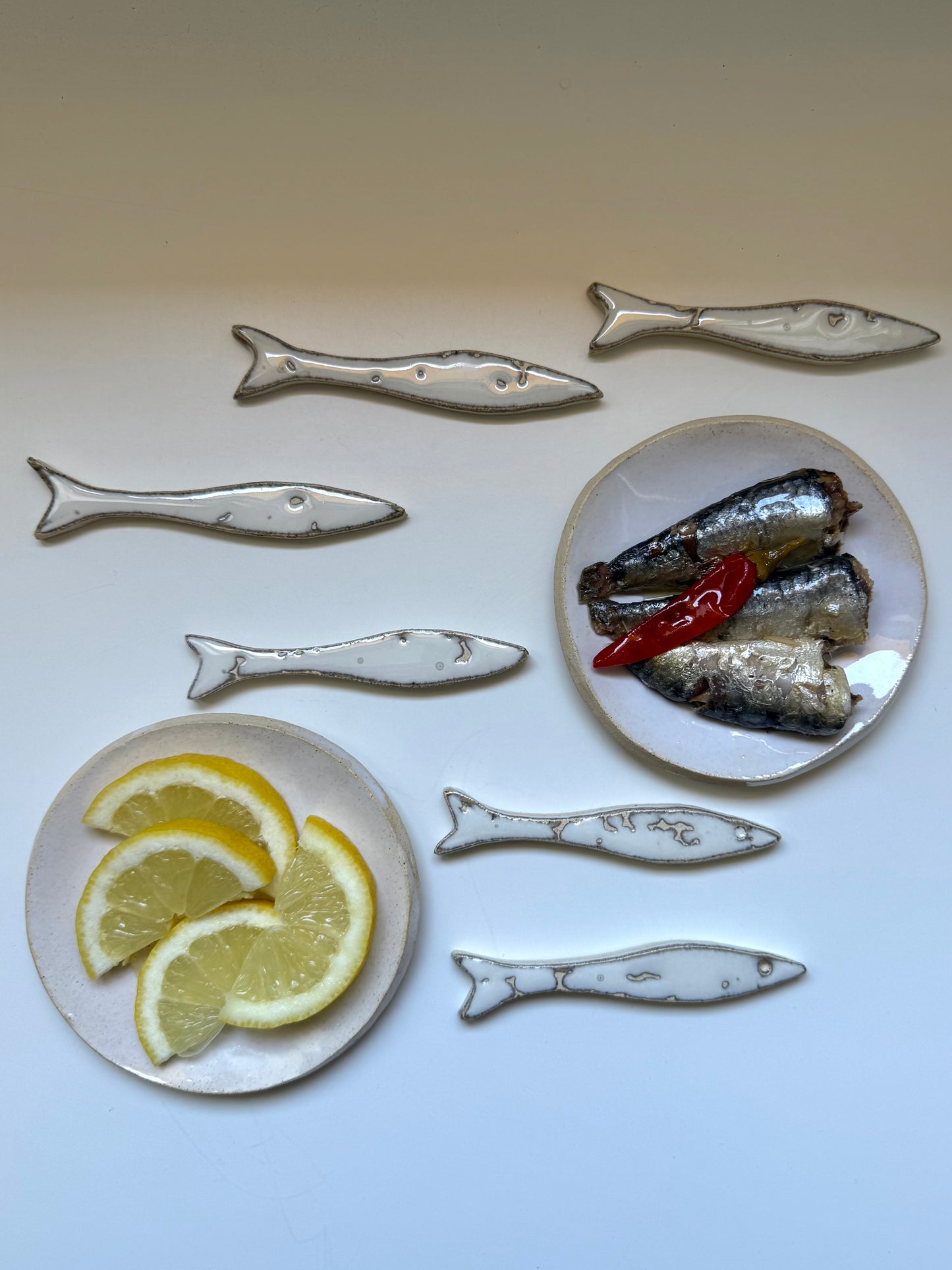 Les Anchois - porte couteaux blancs l'Erosion