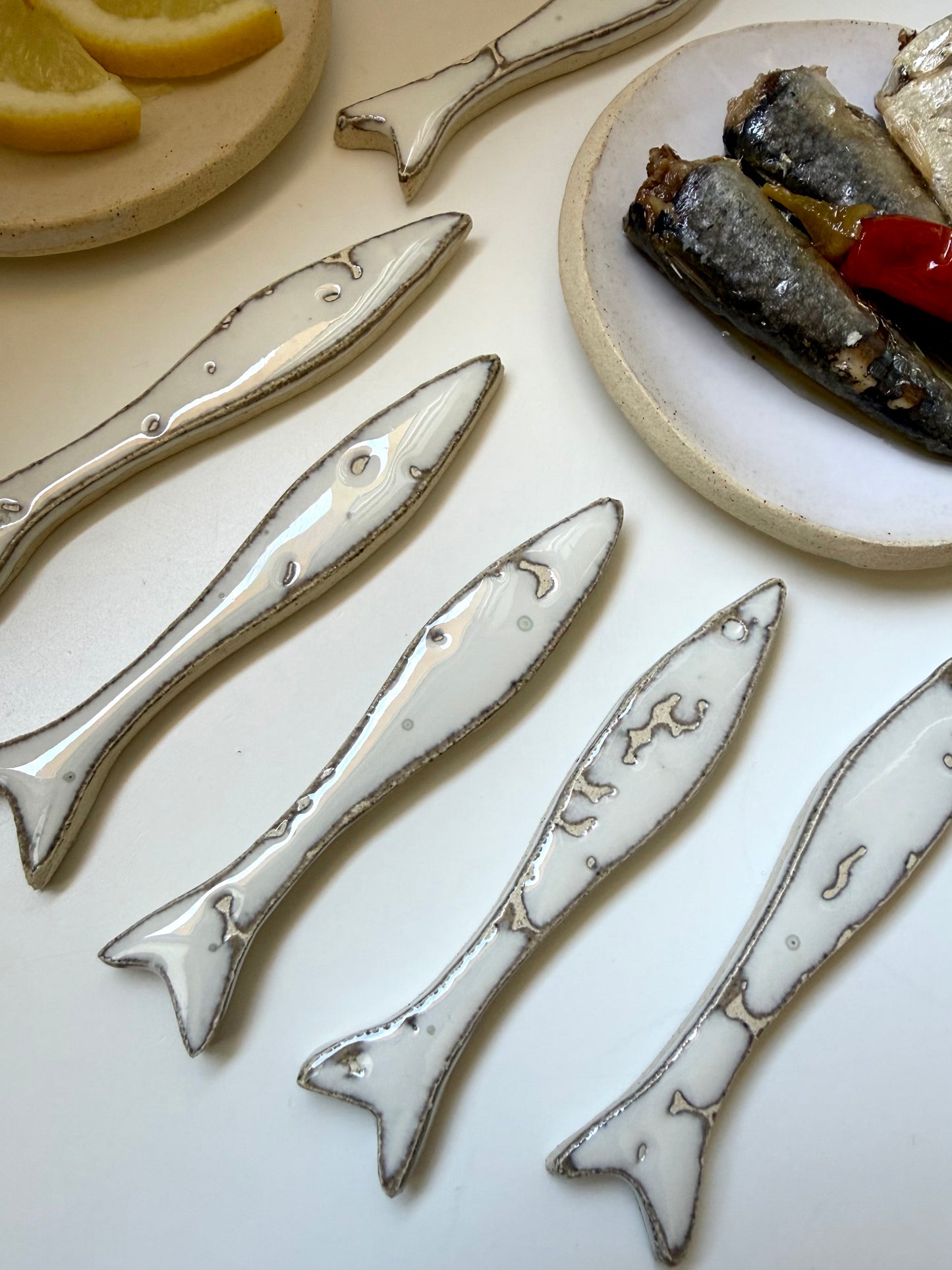 Les Anchois - porte couteaux blancs l'Erosion