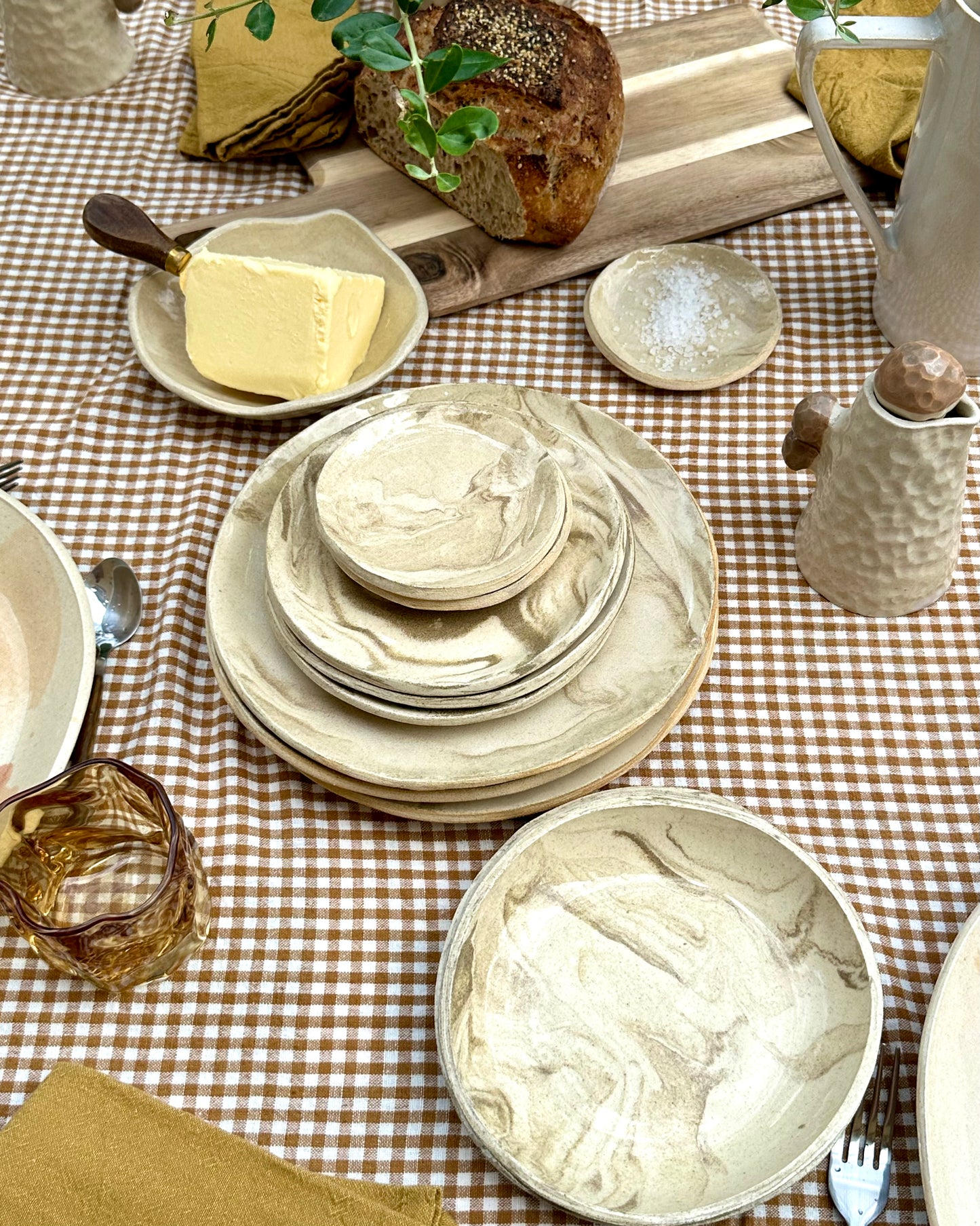 Mixed Earth - small flat plate