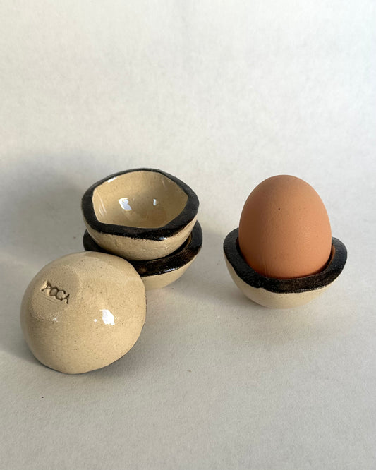 The Nest - set of 4 black egg cups