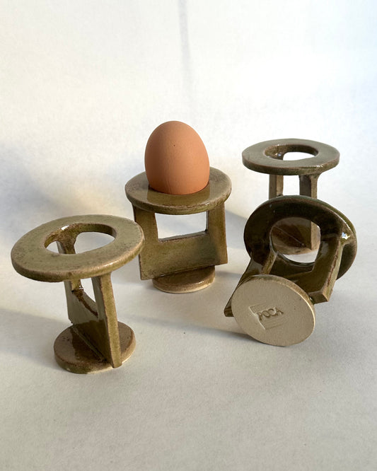 Balance - set of 4 raw khaki egg cups