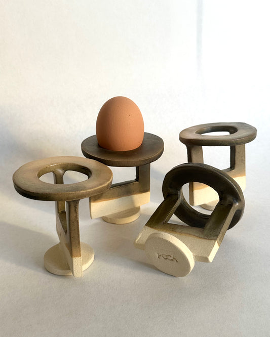 Balance - set of 4 half khaki egg cups